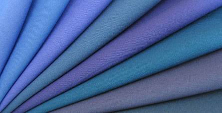 Blaue Wollgewebe für Lichtechtheitsstandard